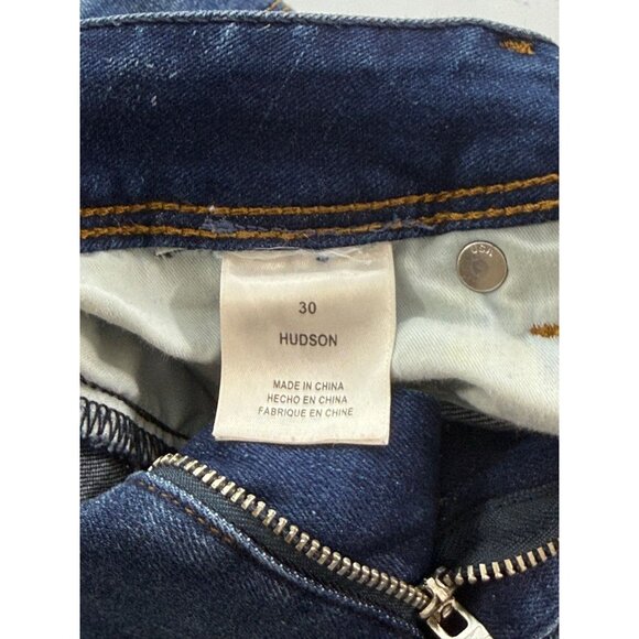Hudson Signature Bootcut Jeans Medium Wash Distressed Mid Rise Rare Size 30 x 34 - Picture 6 of 9